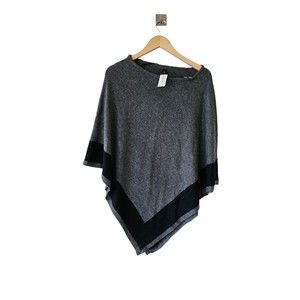 NEW Lane Bryant Black and Gray  Poncho 14/20